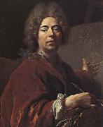 Nicolas de Largilliere Self-Portrait Painting an Annunciation Spain oil painting artist